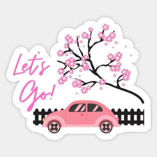 Pink travel Sticker